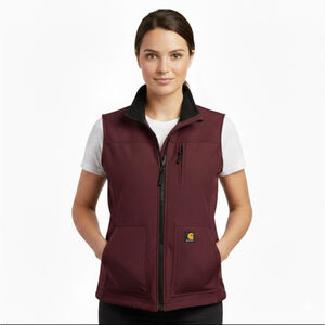 Vintage Carhartt Women’s Denwood Softshell Full Zip Burgundy Plum Jacket Vest